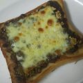 ｅｌｅｓｔａｌ's cooksnap of when they made 小豆あんきな粉チーズトースト.