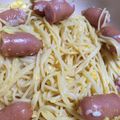 ♡かめちゃん♡'s cooksnap of when they made パスタママ（卵スパゲティ）.