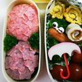 todoママ's cooksnap of when they made 簡単♪梅雨にぴったりあじさいキャラ弁.