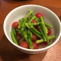 後ろの正面's cooksnap of when they made アスパラとミニトマトのお浸し.