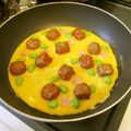 龍青空ママ's cooksnap of when they made 市販のミートボールでオープンオムレツ.