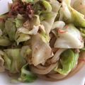 黄金の輝き亭's cooksnap of when they made カニカマとキャベツのごまダレ焼きうどん.