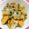 ☆★あんず姫★☆'s cooksnap of when they made 簡単♪ 豚肉 玉ねぎ がんもの 煮物.