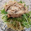 クックXWU3V3☆'s cooksnap of when they made 豚しゃぶ胡麻だれパスタ☆冷製パスタにも♡.
