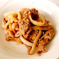 かみゅた☆'s cooksnap of when they made 捨てないで！大根の皮と豚バラの焼肉炒め*.