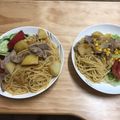 ちゃきすけっちぶっく's cooksnap of when they made 豚肉・玉ねぎ・えのきの具沢山和風パスタ.