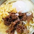 虹七†にな's cooksnap of when they made 甘辛お肉が美味！とろーり温玉肉うどん.