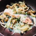 島子☆'s cooksnap of when they made フライパン１つ☆鮭ときのこのチーズ蒸焼き.