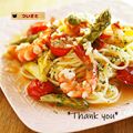 ついてるさとちゃん's cooksnap of when they made ✿アスパラガスとエビのパスタ✿.