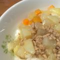 2みーちゃん's cooksnap of when they made ひき肉と根菜☆野菜モリモリ丼.