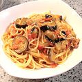 アユリ's cooksnap of when they made なすとトマトのパスタ♪野菜ジュース.