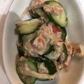 Tomotabi's cooksnap of when they made キュウリ☆トマト☆ツナのごま麺つゆサラダ.
