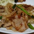よっしーにゃんこ's cooksnap of when they made ごま油香る！豚バラとアスパラガスの塩炒め.