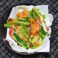 nosso's cooksnap of when they made 大根の葉っぱとカニかまの天ぷら.