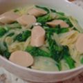 くっくのん's cooksnap of when they made おさかなのソーセージでやさしいスパゲティ.