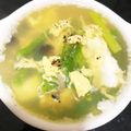 ♡mio1216♡'s cooksnap of when they made アスパラと卵の春色中華風スープ.