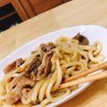 ★moーmo★'s cooksnap of when they made レンジで簡単ランチ＊焼肉タレで絶品うどん.