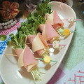 虹色♪︎ちゅーりっぷ's cooksnap of when they made ✿簡単♪かいわれ大根とチーズのハム巻き✿.