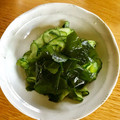 ボブナナ's cooksnap of when they made きゅうりとわかめの酢の物.
