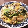 sonore's cooksnap of when they made 春菊と鶏もも肉の玉子とじ.