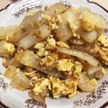 ホシユキ's cooksnap of when they made 玉ねぎの卵とじウスターソース味.