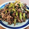 レミーファミーママ's cooksnap of when they made 小松菜牛肉油揚げの塩炒め.