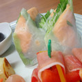 noamanma's cooksnap of when they made スモークサーモンの生春巻き.