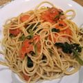 ★かおっち★'s cooksnap of when they made ほうれん草とトマトのツナスパゲティ.