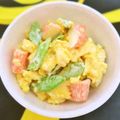 mmameco's cooksnap of when they made きぬさやのカニ玉サラダ♬.