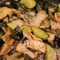 クックKHP2QO☆'s cooksnap of when they made ごま油香る♪豚肉きゅうりわかめの中華炒め.