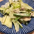 oryochan's cooksnap of when they made 余ったわさび漬けで！水菜とツナのサラダ.