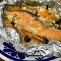 ☆さぶ☆☆'s cooksnap of when they made 鮭(白身魚)の麺つゆマヨのホイル焼き.