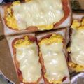 youすずニャン's cooksnap of when they made ふわふわ卵のチーズトースト.