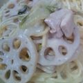 あやーしゃ's cooksnap of when they made 鶏と白菜のチーズクリームスパゲティー.