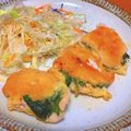 Tinaのごはん録's cooksnap of when they made 簡単！鶏むね肉の大葉チーズはさみ焼き.