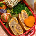 kurokoma's cooksnap of when they made 油揚げ巻き3「巻き巻きつくね」お弁当に◎.