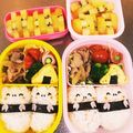 sarayuna85's cooksnap of when they made 俵deぶたちゃん巻おにぎり＊キャラ弁.
