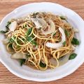 hasena's cooksnap of when they made 大根の葉とじゃこのパスタ(うどんでも).