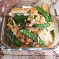 kurumama☆'s cooksnap of when they made ★絹さやと、さつま揚げの卵とじ.