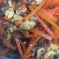 キャップとラム's cooksnap of when they made ポリポリ食感、人参と挽肉のポン酢炒め.