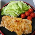 ぺ～こ☆'s cooksnap of when they made 柔らか豚テキ♪ポークソテー.