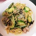 mii☆22's cooksnap of when they made あっさり塩味♪キュウリと豚肉の塩昆布炒め.