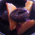 hatomameko's cooksnap of when they made さつまいもとプルーンの煮物.