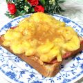 tennisnoah's cooksnap of when they made スタバ風バナナ&ベーコン☆トースト(想像.