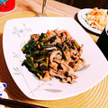 ★☆いが☆★'s cooksnap of when they made ニンニクの芽と豚肉のオイスターソース炒め.