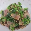 べんけー's cooksnap of when they made 納豆と小松菜ベーコンのふわとろオムレツ♪.