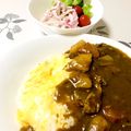 きょんこ☘'s cooksnap of when they made にんにくバターライスのオムカレー.