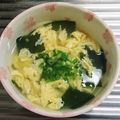 もぐ・ω・くま's cooksnap of when they made 人気検索トップ10超簡単玉子ワカメスープ.