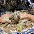 プリン後輩's cooksnap of when they made シャケとキノコのホイル焼き.