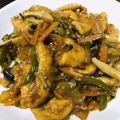 ほなち〜's cooksnap of when they made 鶏胸肉と野菜のピリ辛中華風炒め.